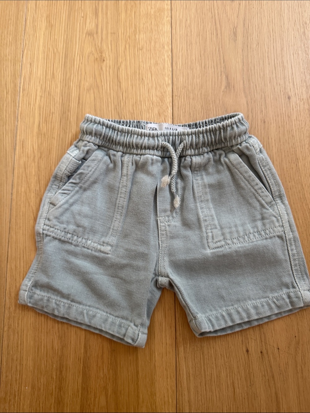 Zara Kids Light Gray Elastic Waist Shorts